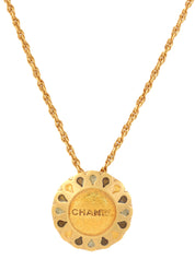 1999 Rhinestone Logo Necklace Gold/Multi