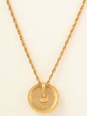 1999年製　ラインストーンロゴネックレス　ゴールド/マルチ