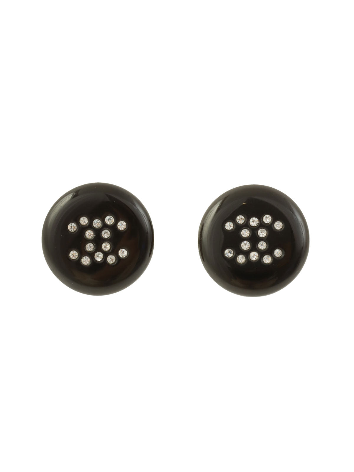 2004 Rhinestone CC Mark Earrings