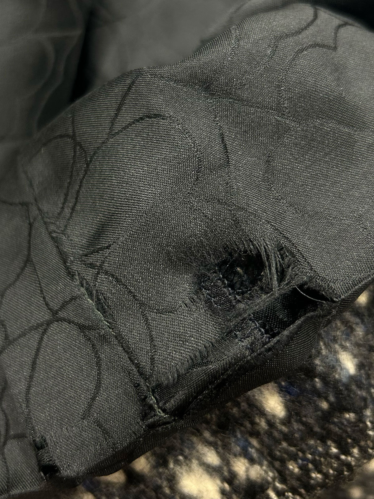 2001年製　ウールCCマークボタントリムデザインジャケット　グレー/ネイビー