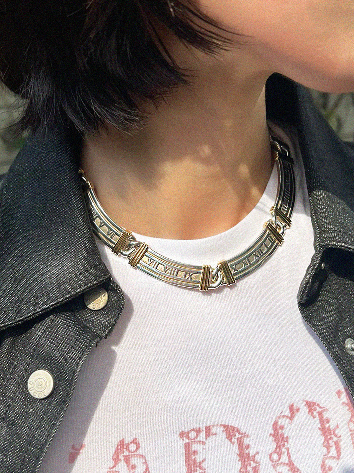 18K925アトラスネックレス シルバー/ゴールド