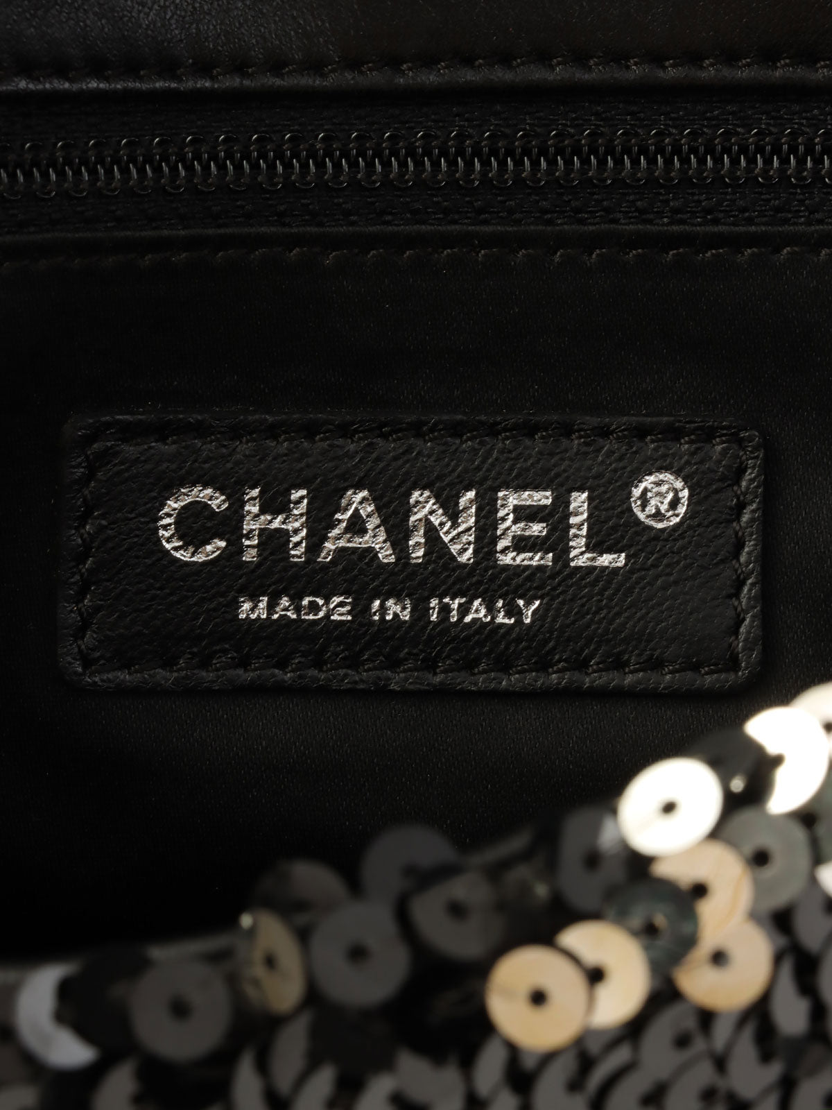 2008年頃製 スパンコールチェーンショルダーバッグ ブラック/シルバー