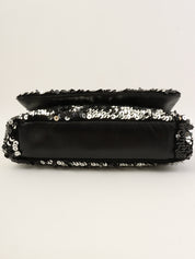 2008 Sequin Chain Shoulder Bag Black/Silver