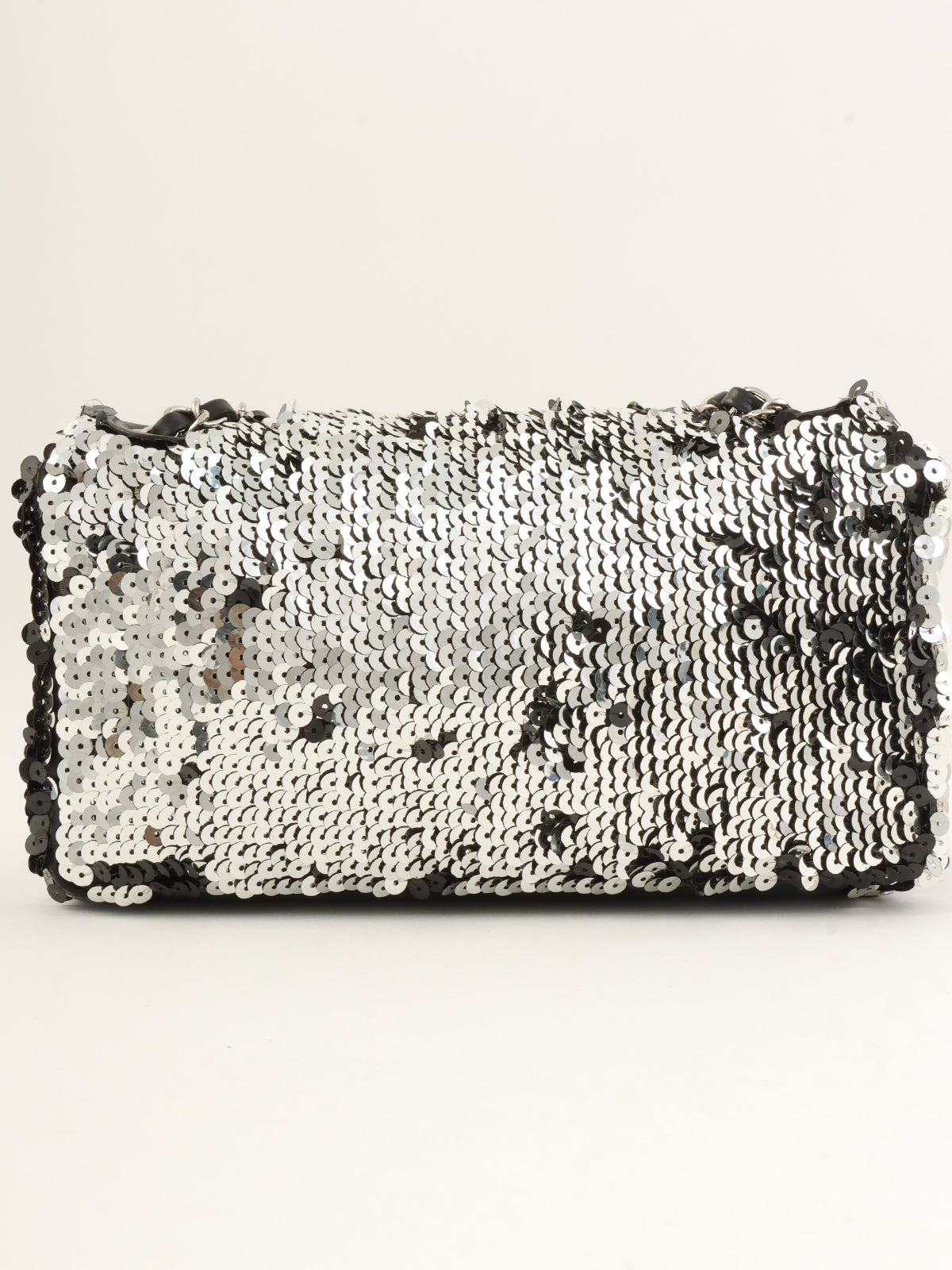 2008 Sequin Chain Shoulder Bag Black/Silver