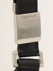 2005年頃製 キャビアスキンCCマークステッチショルダーバッグ ブラック