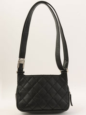 2005年頃製 キャビアスキンCCマークステッチショルダーバッグ ブラック