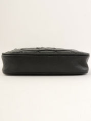 2005年頃製 キャビアスキンCCマークステッチショルダーバッグ ブラック