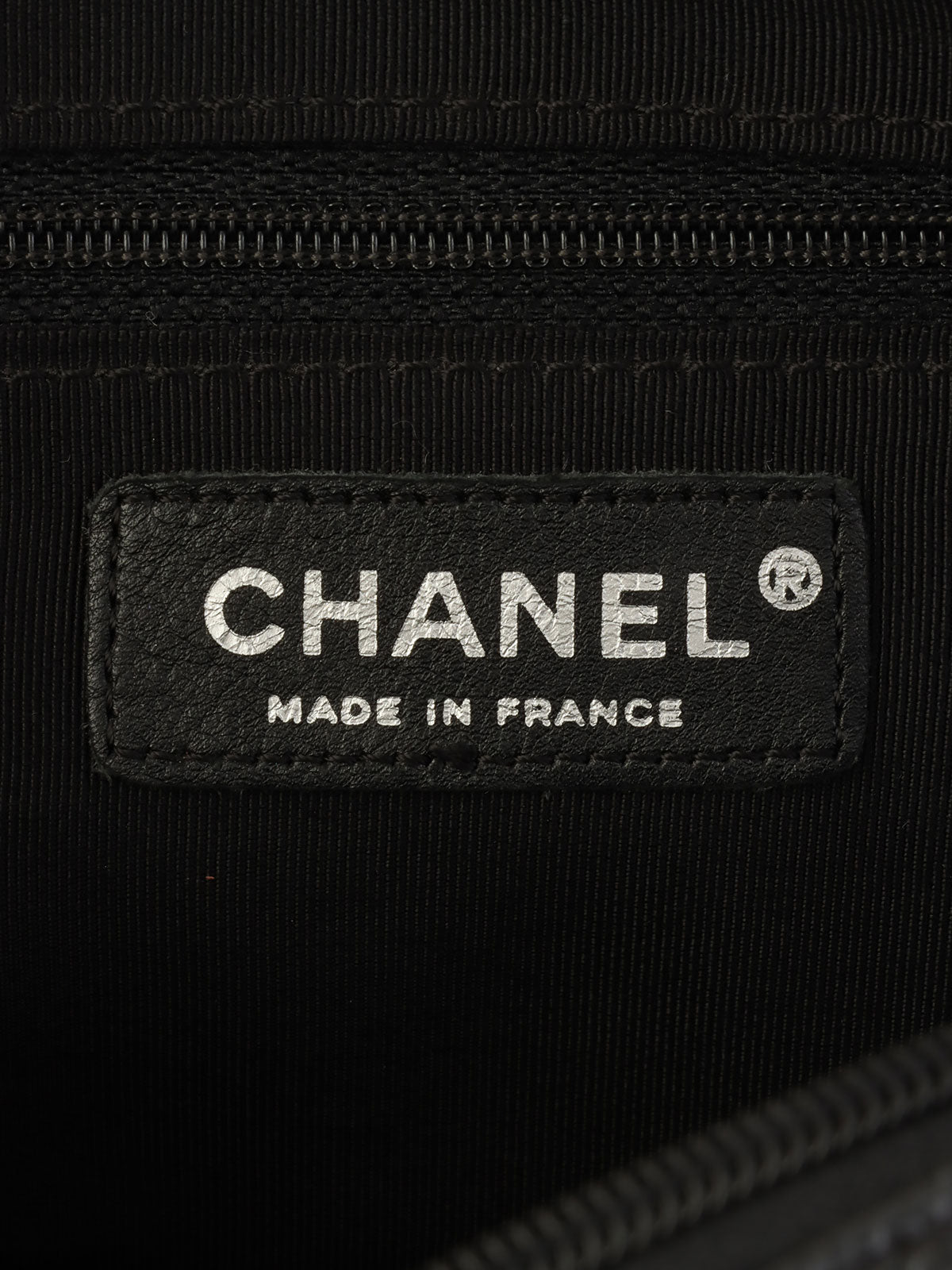 2005年頃製 キャビアスキンCCマークステッチショルダーバッグ ブラック