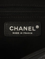 2005年頃製 キャビアスキンCCマークステッチショルダーバッグ ブラック