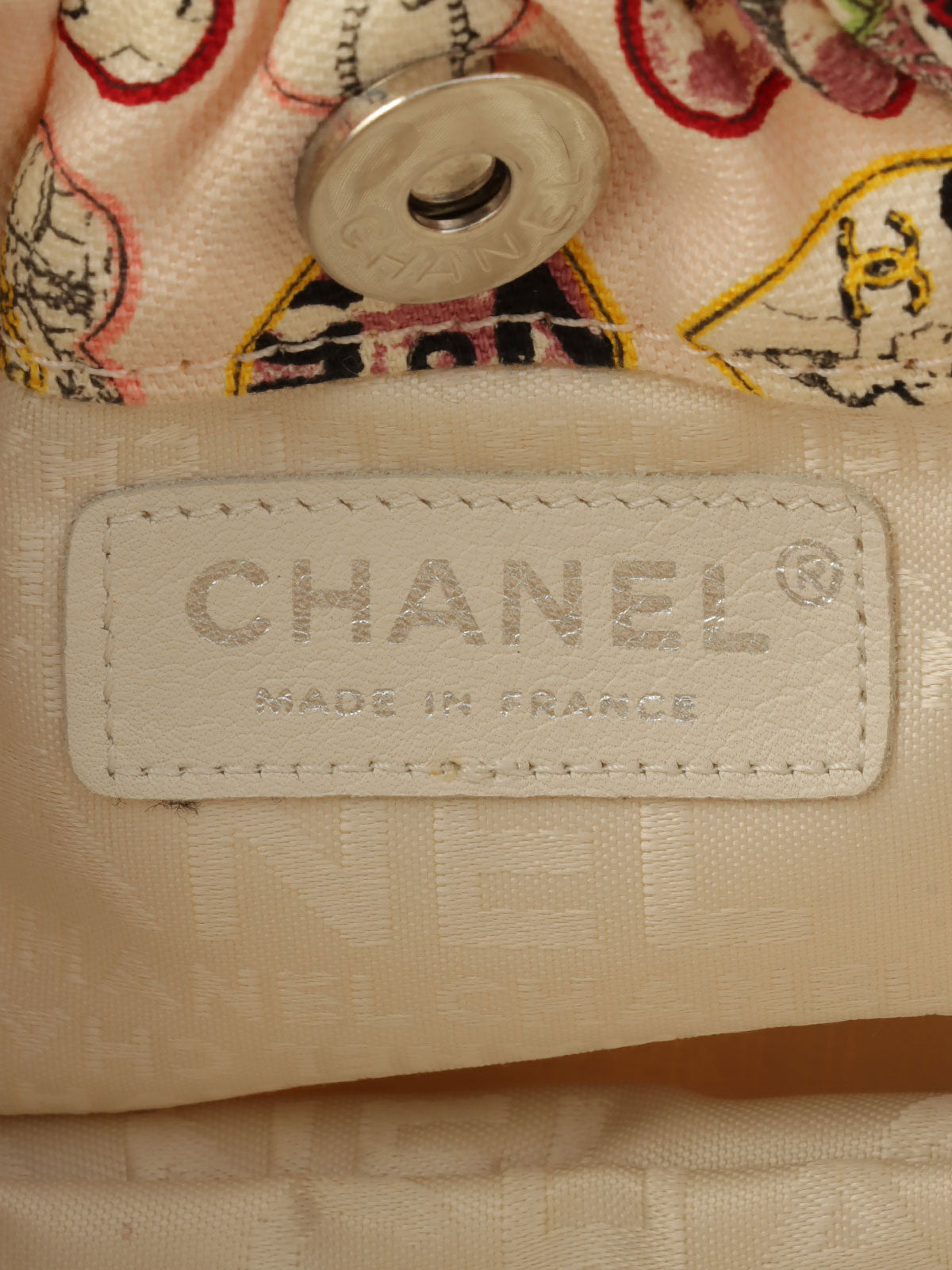 2005年頃製　CCマークバレンタインチェーンハンドバッグ　ピンク/マルチ