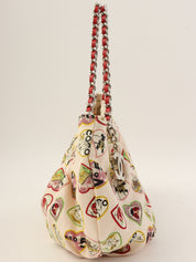 2005年頃製 CCマークバレンタインチェーンハンドバッグ ピンク/マルチ