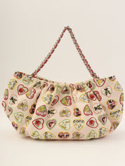 2005年頃製　CCマークバレンタインチェーンハンドバッグ　ピンク/マルチ