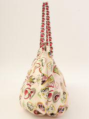 2005年頃製　CCマークバレンタインチェーンハンドバッグ　ピンク/マルチ