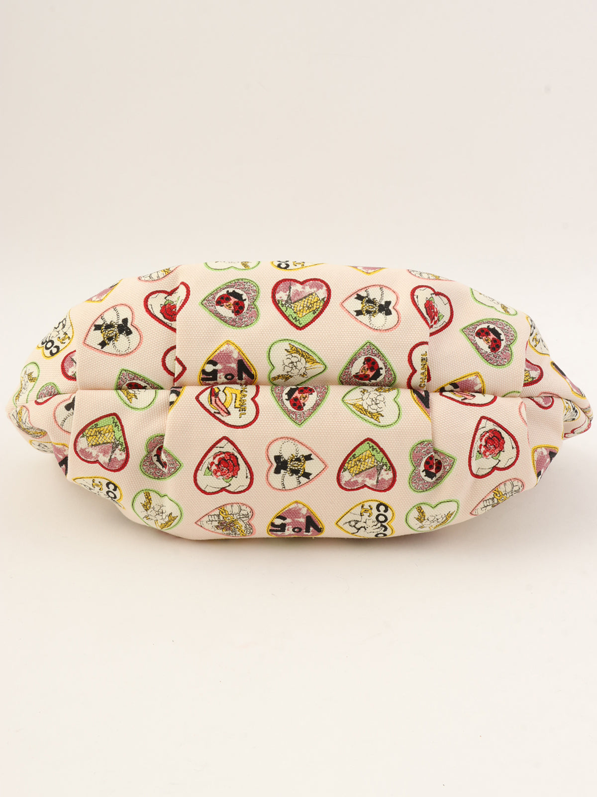 2005年頃製　CCマークバレンタインチェーンハンドバッグ　ピンク/マルチ