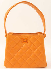 1997 CC Turnlock Handbag Mini Mandarin Orange