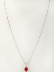 platinum ruby ​​diamond necklace
