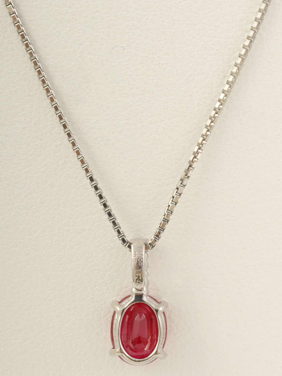platinum ruby ​​diamond necklace