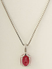 platinum ruby ​​diamond necklace