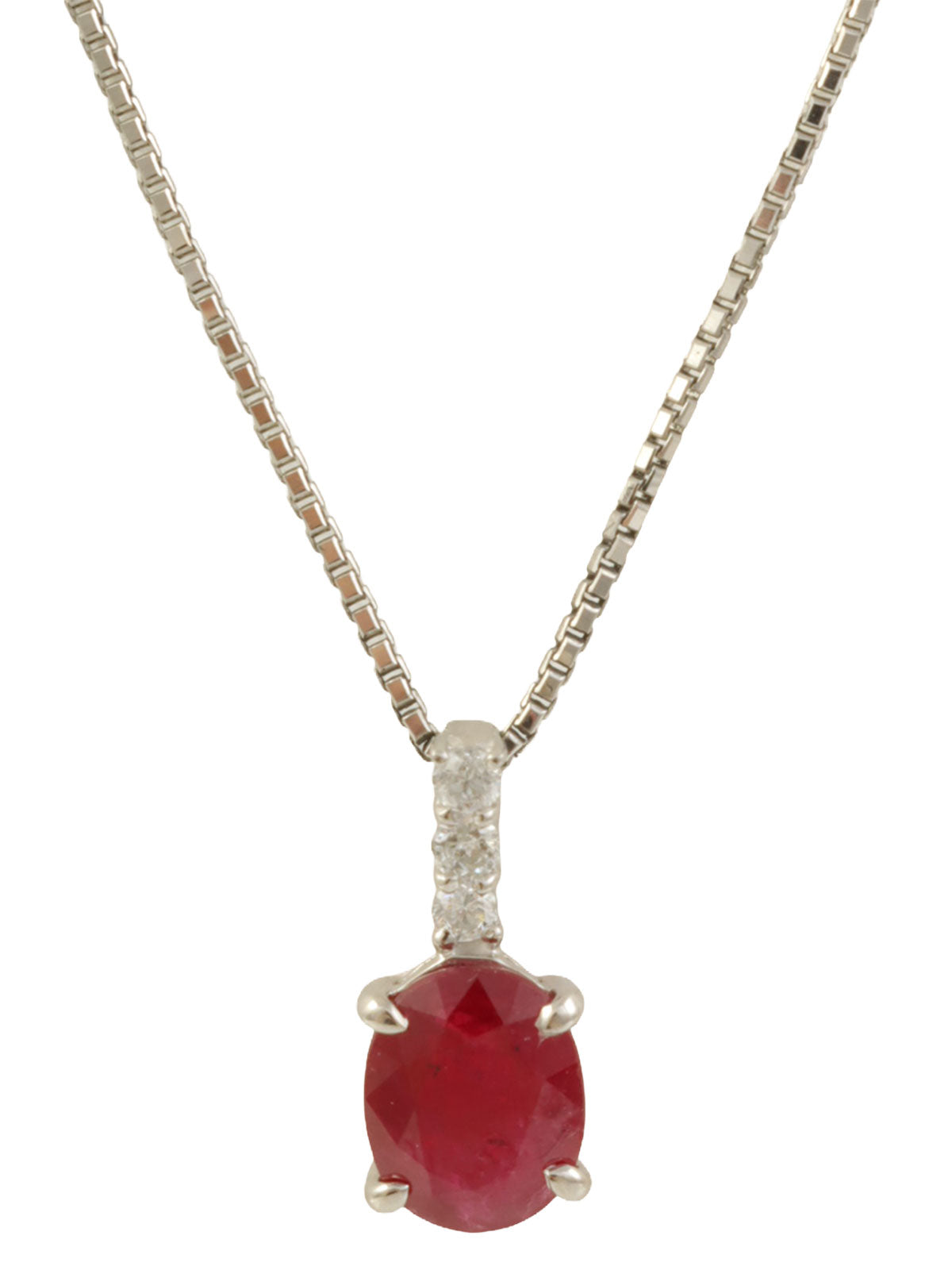 platinum ruby ​​diamond necklace
