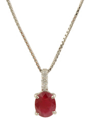platinum ruby ​​diamond necklace