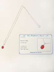 platinum ruby ​​diamond necklace