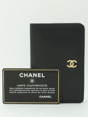 1998年頃製　キャビアスキンCCマークプレートカードケース　ブラック