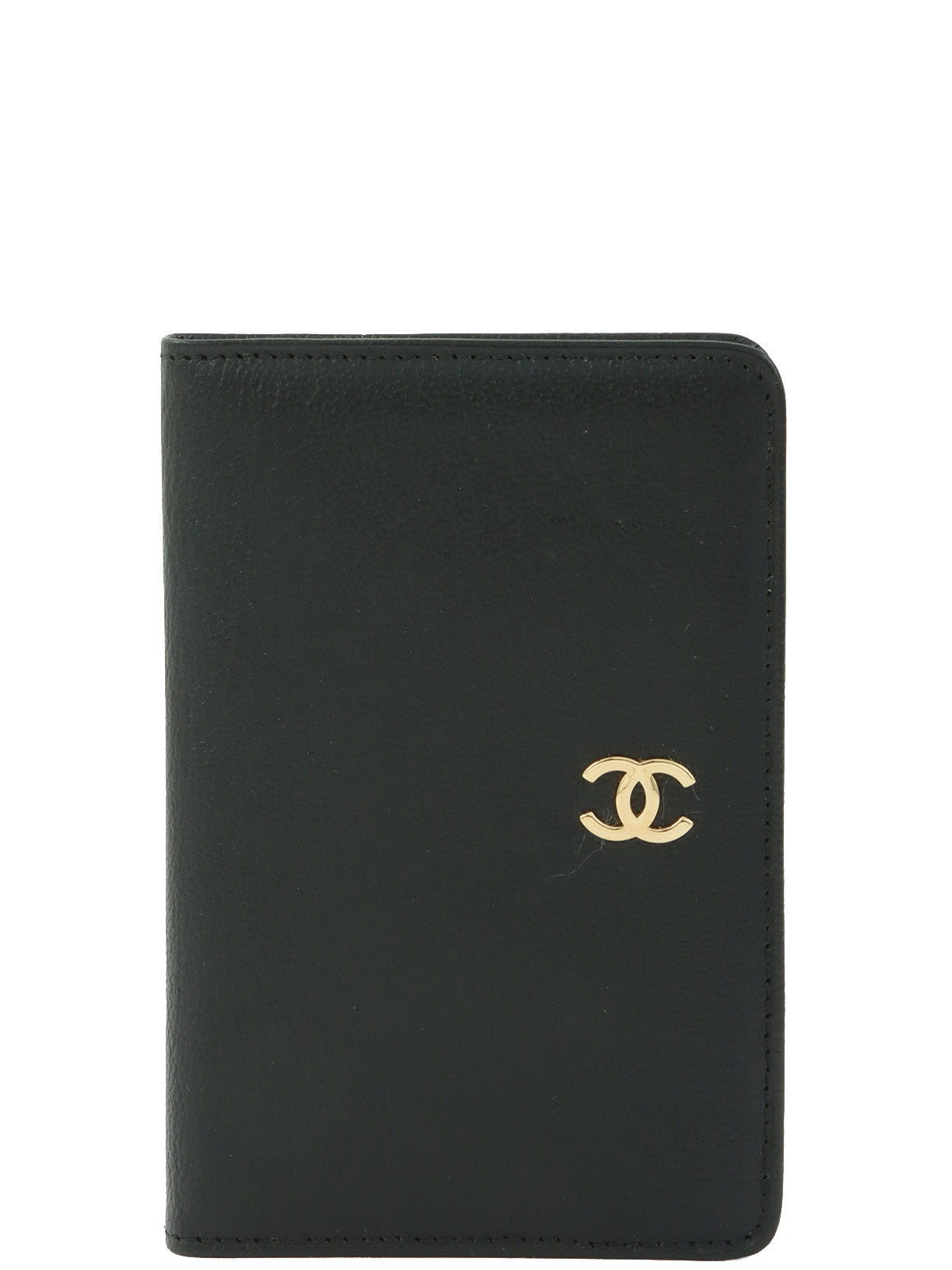 1998年頃製　キャビアスキンCCマークプレートカードケース　ブラック