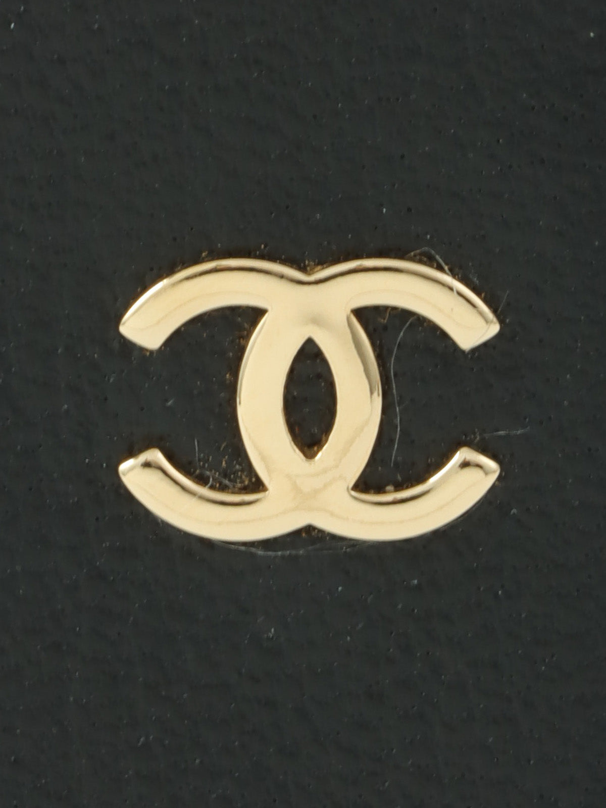 1998年頃製　キャビアスキンCCマークプレートカードケース　ブラック