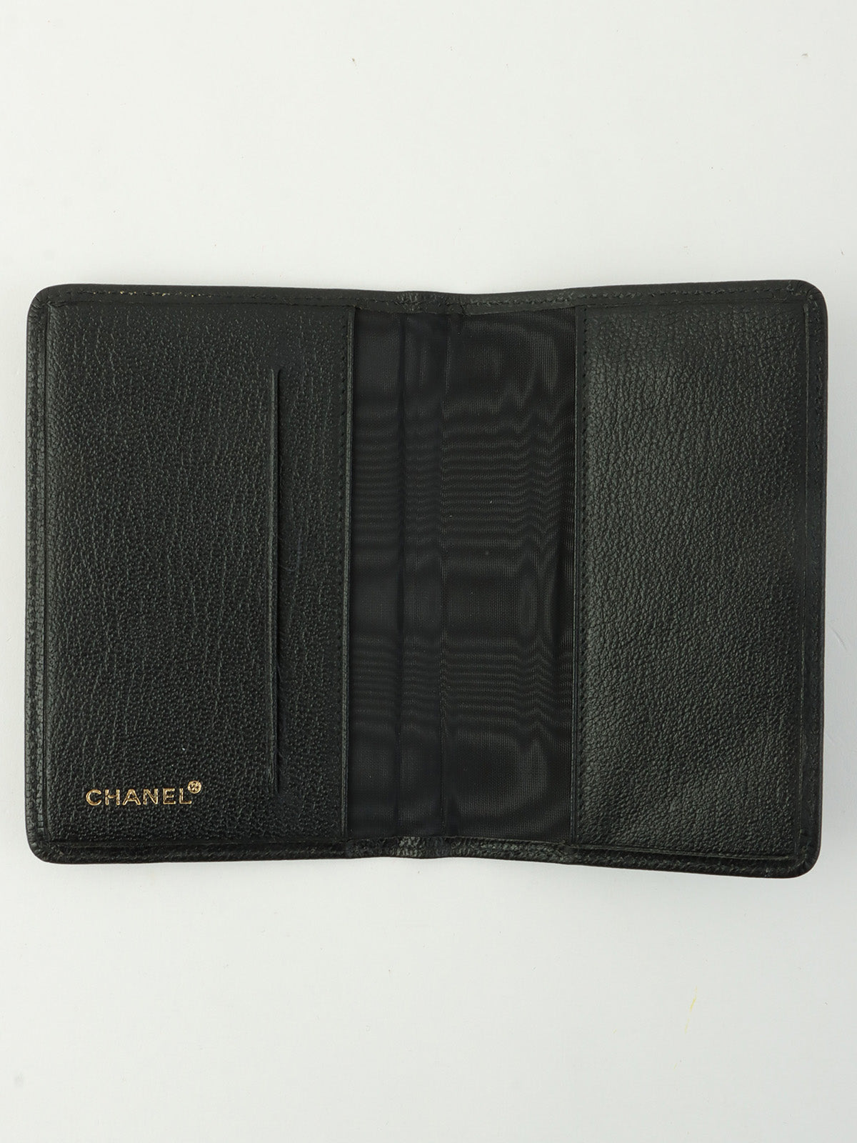 1998年頃製　キャビアスキンCCマークプレートカードケース　ブラック