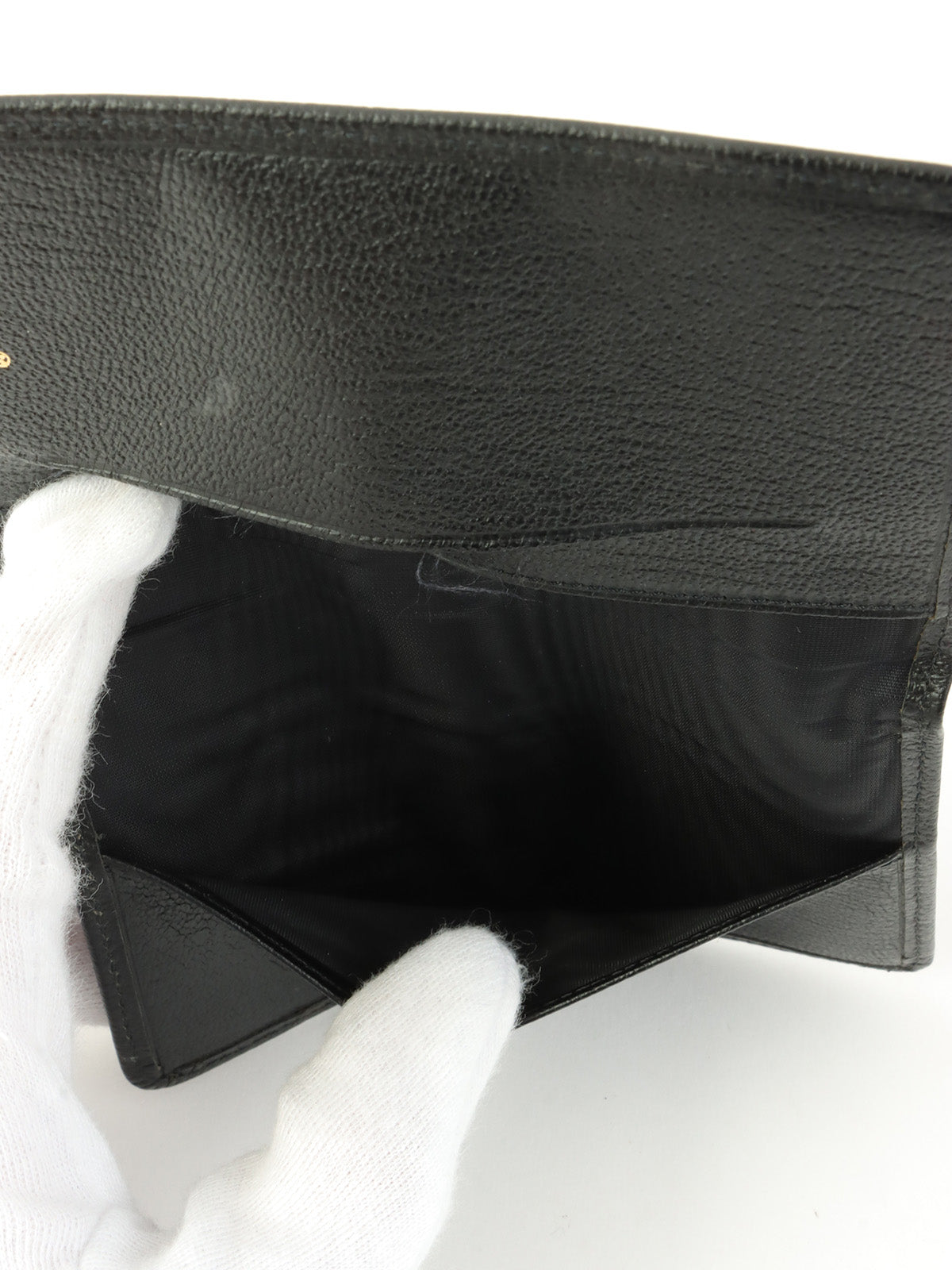 1998年頃製　キャビアスキンCCマークプレートカードケース　ブラック