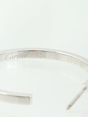 18Kダイヤモンドクラシックフープピアス　シルバー