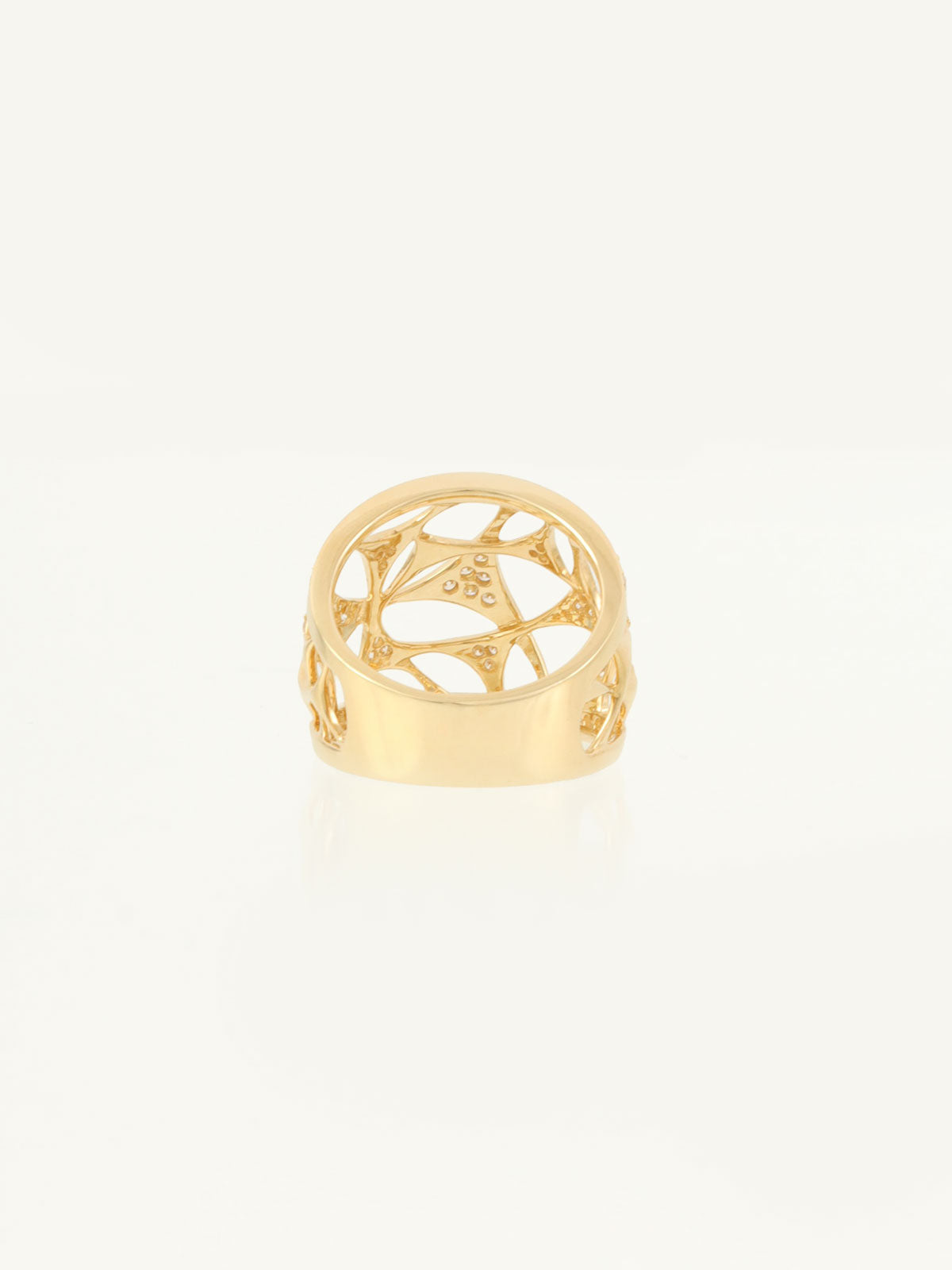18K Diamond Cutout Design Ring Gold