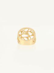18K Diamond Cutout Design Ring Gold