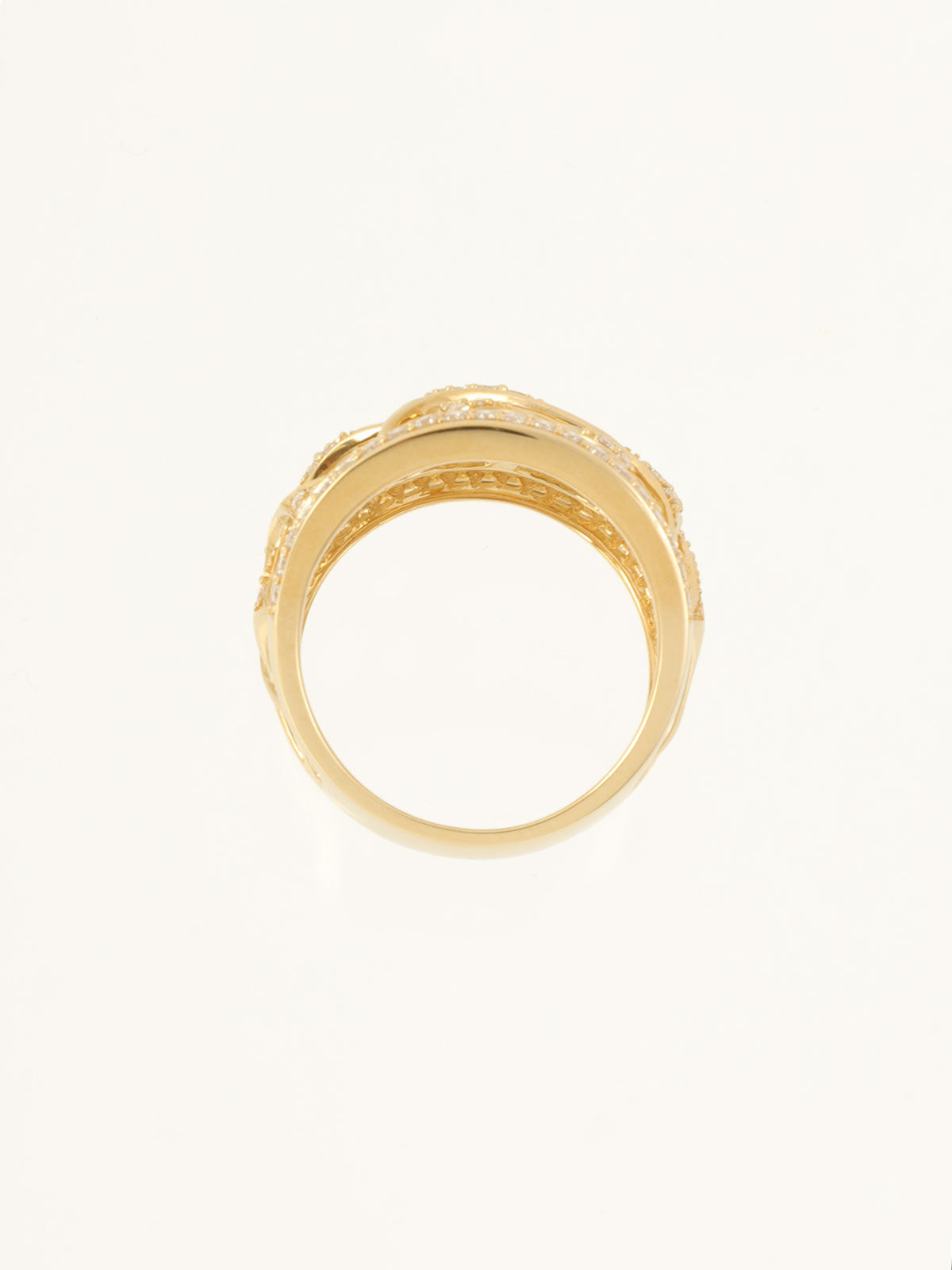 18K Diamond Cutout Design Ring Gold