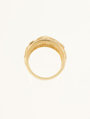 18K Diamond Cutout Design Ring Gold