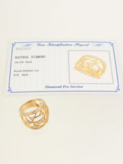 18K Diamond Cutout Design Ring Gold