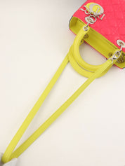Lady Dior Cannage Stitch 两用包 M 粉色/青柠黄/蓝色