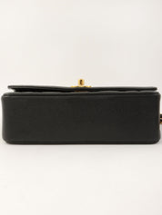 1995 Caviar Skin Diana Flap Chain Bag 22cm Black