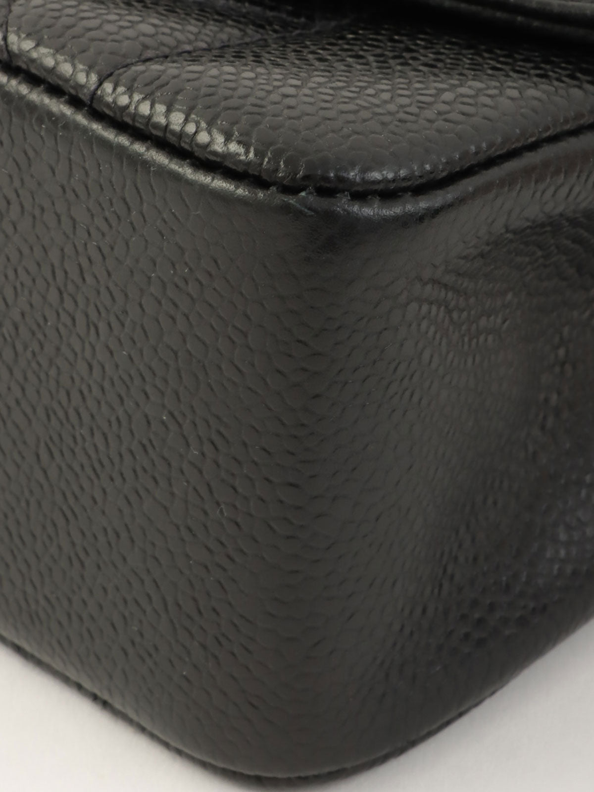 1995 Caviar Skin Diana Flap Chain Bag 22cm Black