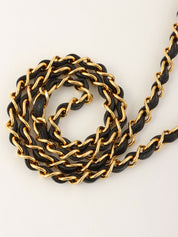 1995 Caviar Skin Diana Flap Chain Bag 22cm Black