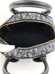 トロッターパターンハンドバッグ　ネイビー