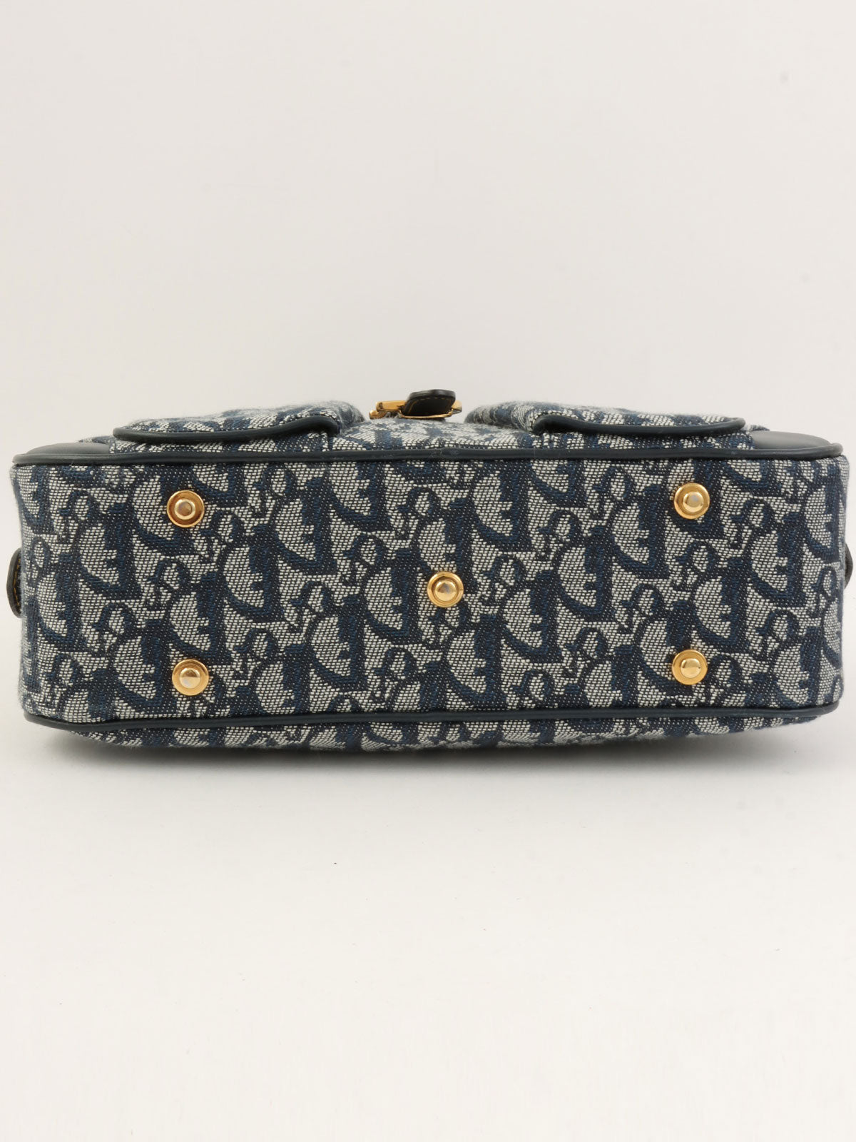 トロッターパターンハンドバッグ　ネイビー