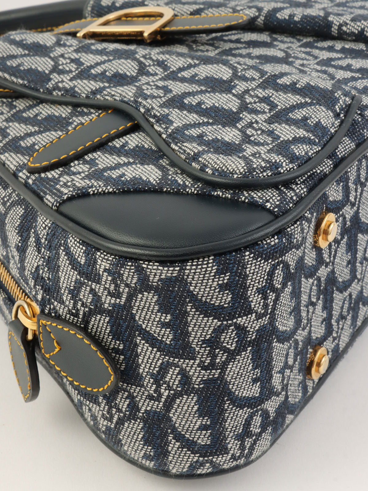 トロッターパターンハンドバッグ　ネイビー