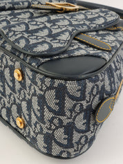 トロッターパターンハンドバッグ ネイビー