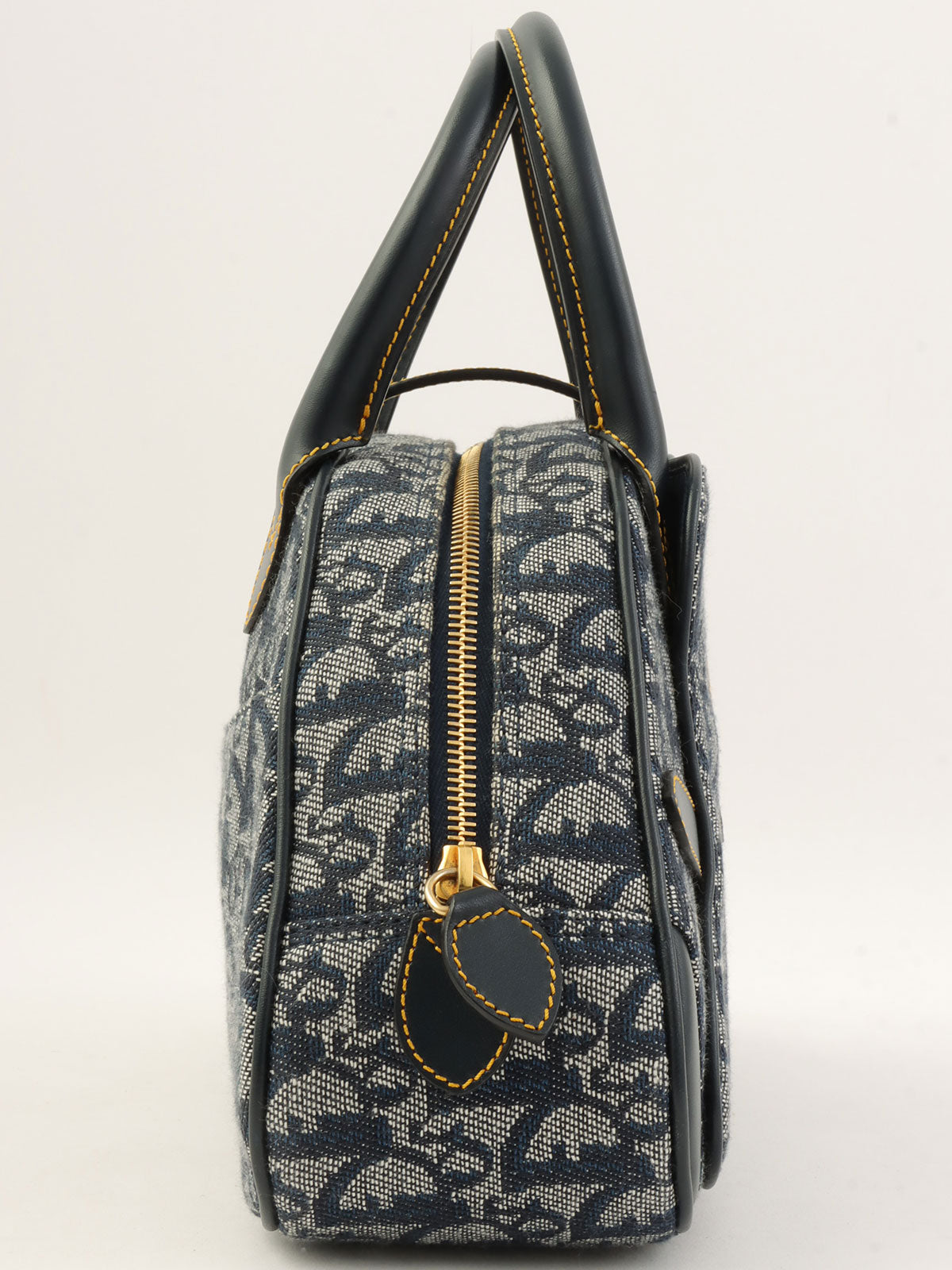 トロッターパターンハンドバッグ　ネイビー