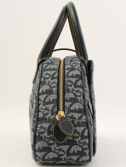 トロッターパターンハンドバッグ ネイビー