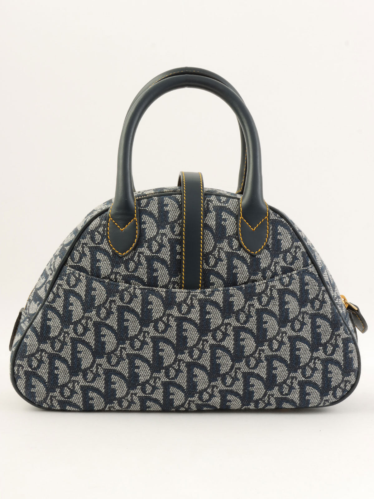 トロッターパターンハンドバッグ　ネイビー