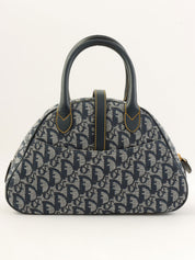 トロッターパターンハンドバッグ　ネイビー