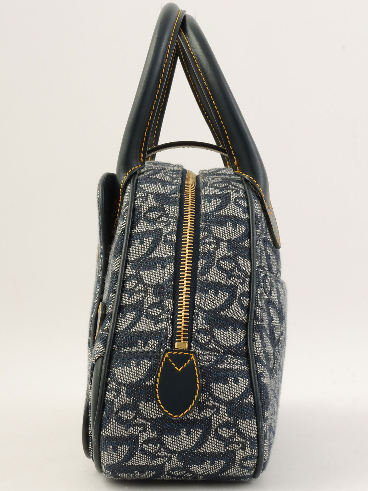 トロッターパターンハンドバッグ　ネイビー