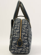 トロッターパターンハンドバッグ　ネイビー